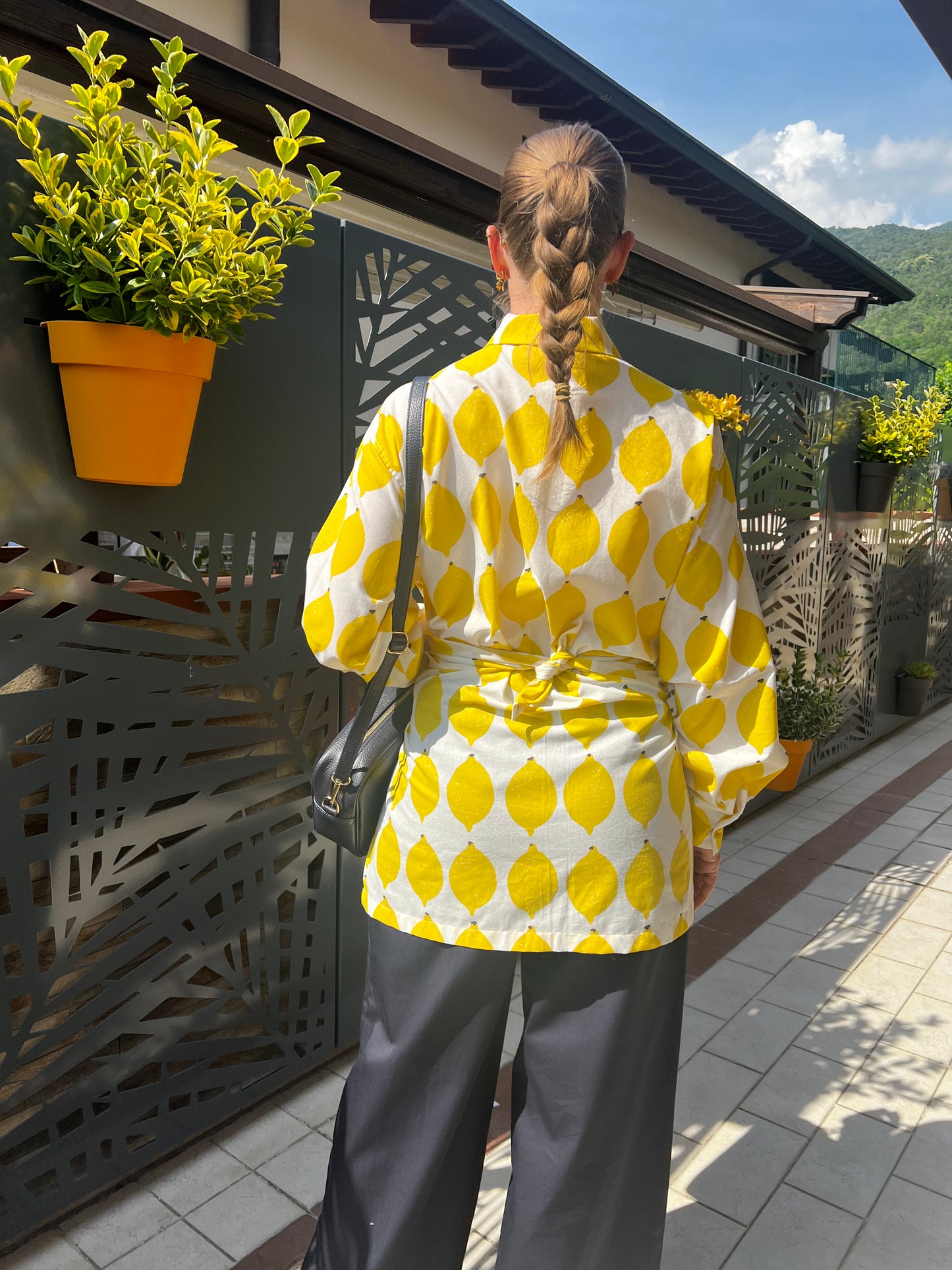Camicia incrociata limoni