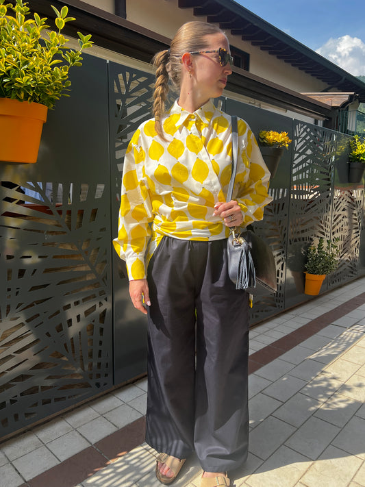 Camicia incrociata limoni