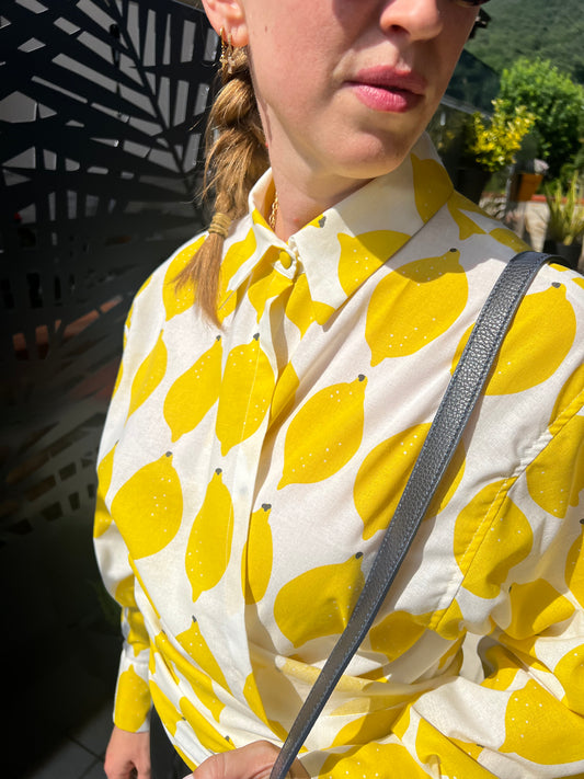 Camicia incrociata limoni