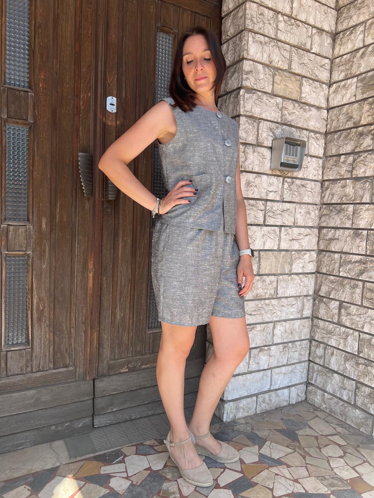 completo gilet e pantaloncino bumper